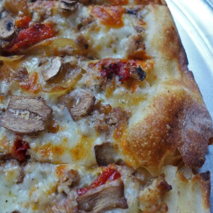American Flatbread Tribeca Hearth pizza detail
