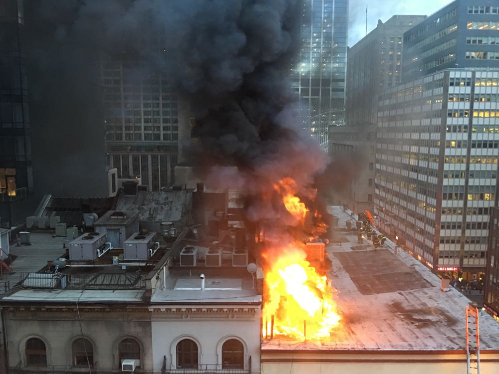 Massive fire rips through 5-story building in Lower Manhattan