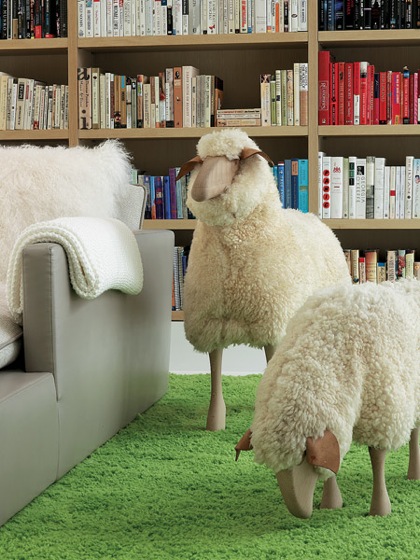 344690-Hans_Peter_Krafft_s_sheep_on_the_library_s_custom_wool_rug_Photograph_by_Eric_Laignel_