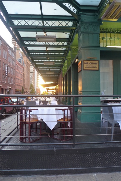 Mr Chow Tribeca outside seating