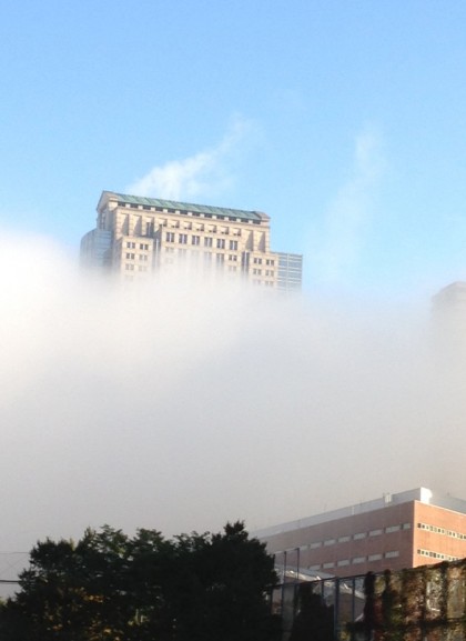 Awesome fog shot from last weekend (sent in by a reader).