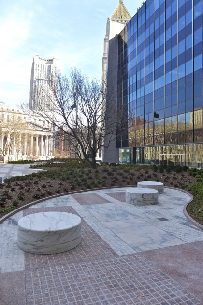 Federal Plaza round benches