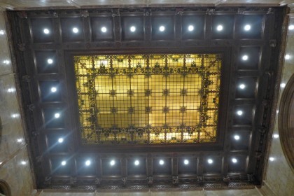 Woolworth Building stained glass ceiling light