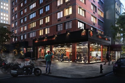 378 Broadway Harley-Davidson rendering Exterior - Night