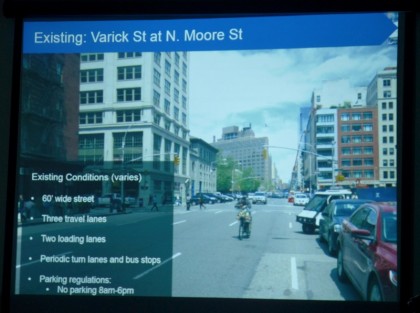 CB1 DOT bike lane Varick and NMoore existing16
