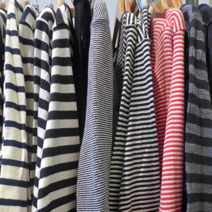 Robin Brouillette striped shirts