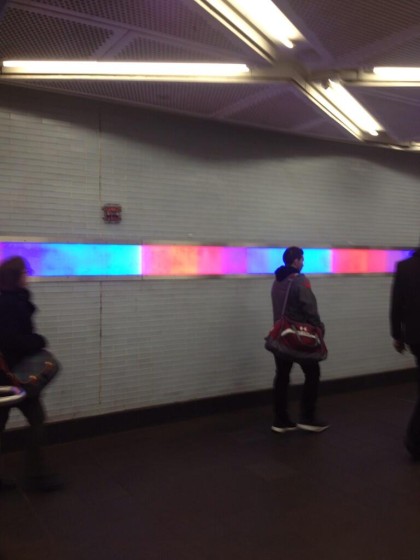 Fulton subway station light show courtesy MM DeVoe