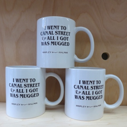 Shipley and Halmos mugs