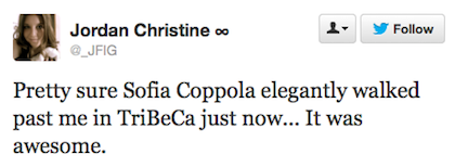 tweet Sofia Coppola