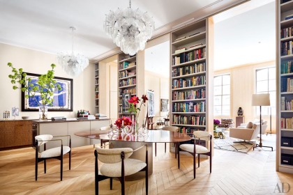 Harris Roberts living an dining areas courtesy Architectural Digest