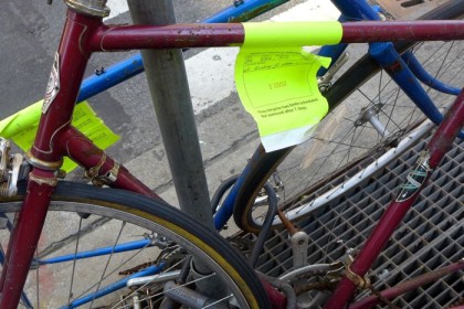 bicycle removal note