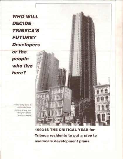 Tribeca Task Force pamphlet 1993 page1