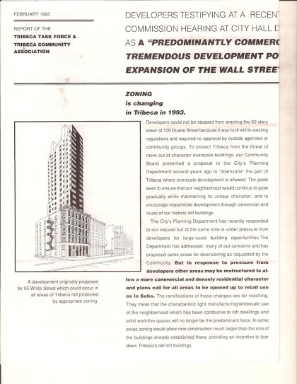 Tribeca Task Force pamphlet 1993 page2