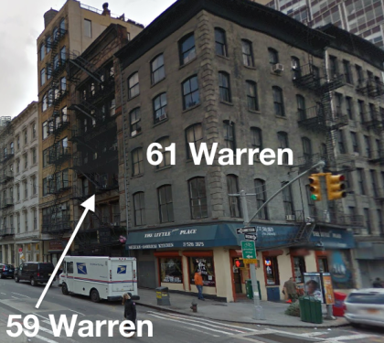 59 Warren and 61 Warren courtesy Google Maps