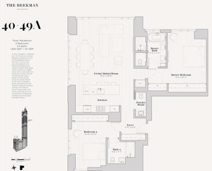 The Beekman Residences 40-49A floorplan