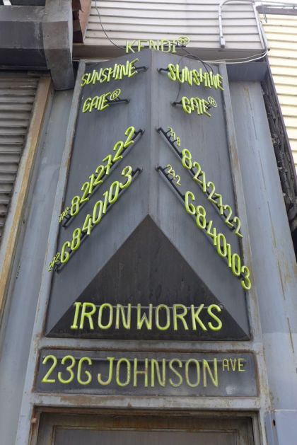 Bushwick ironworks sign