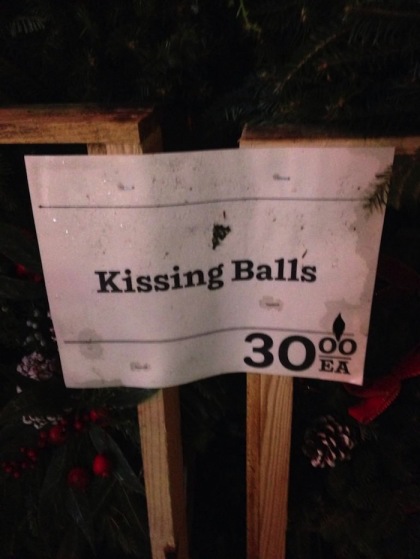 Whole Foods kissing balls courtesy MM De Voe