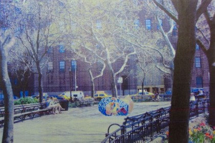 rendering of Tribeca Park sculpture by Nicholas Holiber