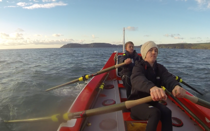 Lawrence Walters(L) and Tom Rainey (R) training in row boat ©Ocean Valour