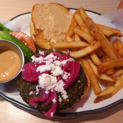 Black Tap falafel burger