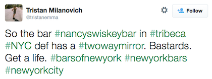 tweet Nancy Whiskey mirror
