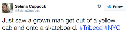 tweet taxi to skateboard