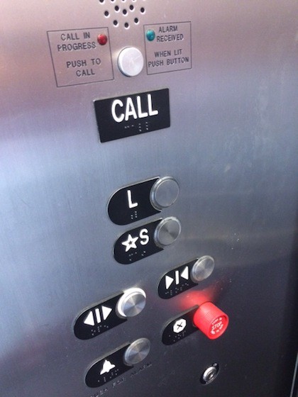 Brookfield Place elevator buttons
