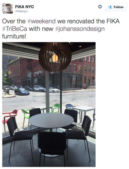 Fika Tribeca tweet
