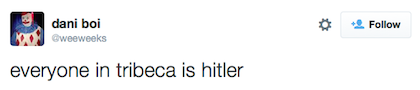 tweet everyone is Hitler