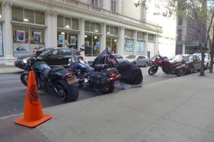 Harley-Davidson of NYC plaza 376 Broadway cone