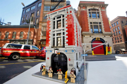 Hook and Ladder No 8 firehouse Ghostbusters Lego set courtesy Lego