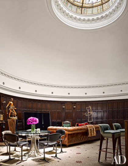 American Thread penthouse rotunda photo by Douglas Friedman courtesy Architectural Digest