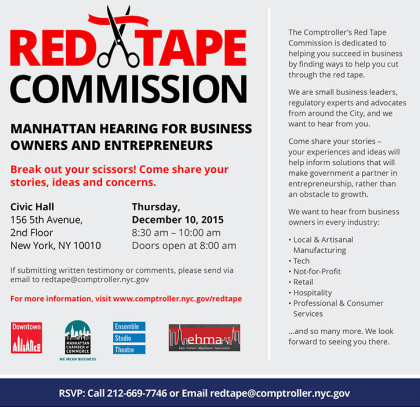 Scott Stringer red tape commission