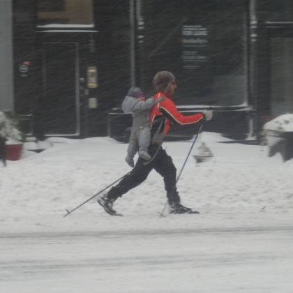 skiing on WBroadway by JW