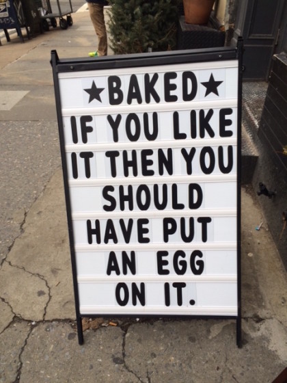 Baked sign