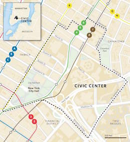 WSJ Civic Center map