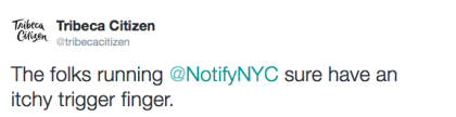 tweet Notify NYC