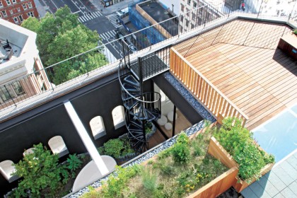 Gerken penthouse rooftop garden view photo courtesy of Young Projects and Jon Cielo
