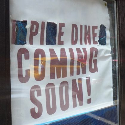 Empire Diner Pie Dine sign 11 Sixth Ave