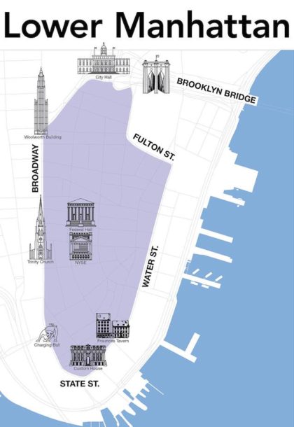 Map of the low-car zone in Lower Manhattan on August 13 copy