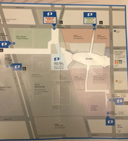 World Trade Center PATH station map