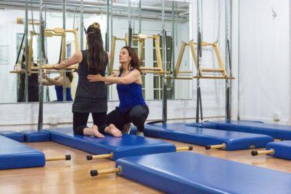 Alycea Ungaro of Real Pilates with client by Claudine Williams