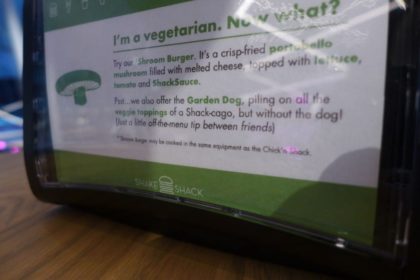 Shake Shack Fulton Center vegetarian suggestion