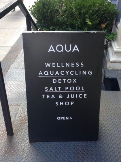Aqua sign