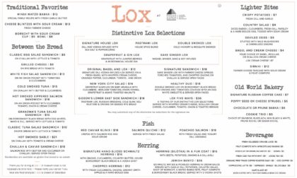 Lox menu