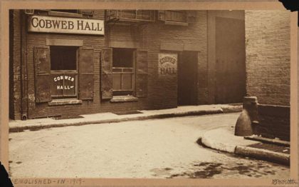 Cobweb Hall bar circa 1905 by George Ritter courtesy Museum of the City of New York